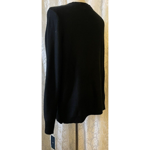 karen scott tops size large womens long sleeve Deep Blue light sparkling sweeter - Picture 3 of 9